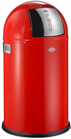 Wesco Pushboy Steel 22 Litre Swing Top Rubbish Bin Wesco Colour: Red  - Size: Extra Large Wesco Pushboy Steel 22 Litre Swing Top Rubbish Bin Wesco Colour: Red  - Size: Extra Large