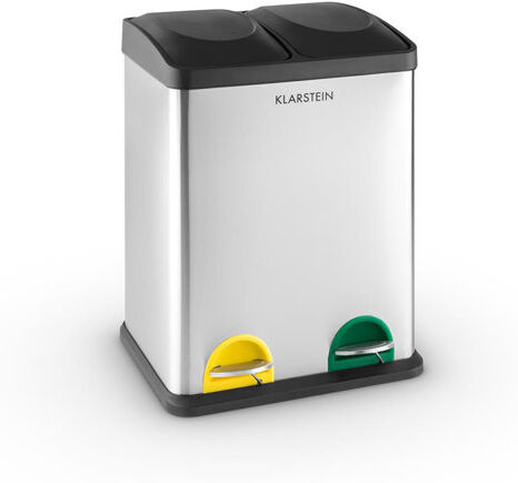 Klarstein Stainless Steel 20 L Step On Rubbish Bin Klarstein  - Size: 11cm H X 23cm W X 12cm D Klarstein Stainless Steel 20 L Step On Rubbish Bin Klarstein  - Size: 11cm H X 23cm W X 12cm D
