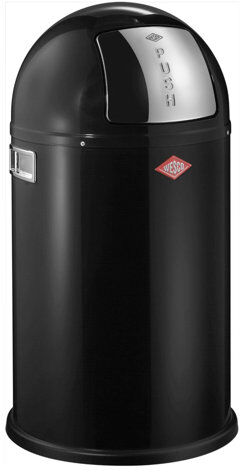 Wesco Pushboy Steel 22 Litre Swing Top Rubbish Bin Wesco Colour: Black  - Size: 9cm H X 17cm W X 9cm D Wesco Pushboy Steel 22 Litre Swing Top Rubbish Bin Wesco Colour: Black  - Size: 9cm H X 17cm W X 9cm D