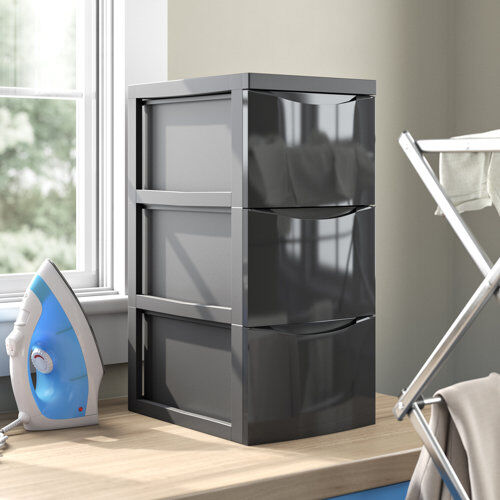 IRIS Plastic Organiser box IRIS Colour: Grey  - Size: 67cm H X 29cm W X 39cm D IRIS Plastic Organiser box IRIS Colour: Grey  - Size: 67cm H X 29cm W X 39cm D