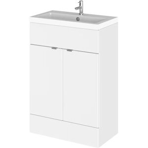 Fusion Hudson Reed 600mm Free-standing Single Vanity Unit brown/white