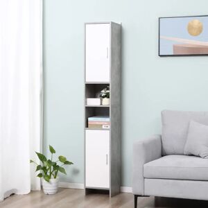 Ebern Designs Arvile 30Cm W x 180Cm H x 30Cm D Tall Bathroom Cabinet brown/gray/white 180.0 H x 30.0 W x 30.0 D cm