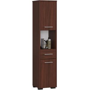 Ebern Designs Floreta 140Cm H Free-Standing Tall Bathroom Cabinet brown 140.0 H x 30.0 W x 30.0 D cm