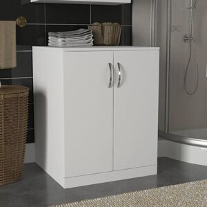Ebern Designs 70Cm W x 90Cm H x 67Cm Free-Standing Bathroom Cabinet brown/white 90.0 H x 70.0 W x 67.0 D cm