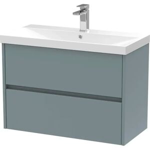 Hudson Reed 800mm Single Bathroom Vanity with Vanity Top brown/white 39.5 H x 80.0 W x 58.9 D cm