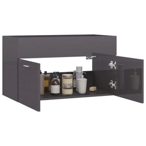 Ebern Designs Dormendo 80mm Wall Hung Single Bathroom Vanity Base Only in Grey brown/gray/green 46.0 H x 80.0 W x 38.5 D cm