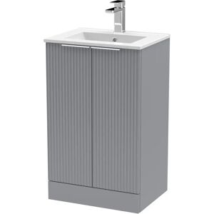 Hudson Reed Fluted 500mm Single Vanity brown/white 81.0 H x 50.0 W x 39.5 D cm