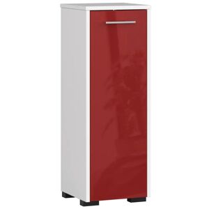 Ebern Designs Espyn 82Cm H Free-Standing Bathroom Cabinet red/white 82.0 H cm
