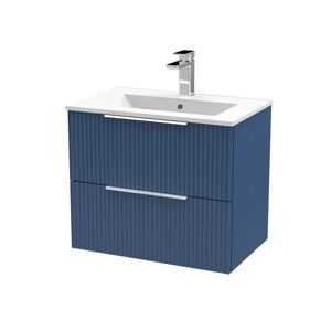 Hudson Reed Fluted 600mm Wall Hung Single Vanity brown/white 51.8 H x 60.0 W x 39.5 D cm