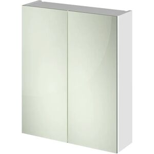 Hudson Reed Fusion 60cm x 71.5cm Surface Mount Mirror Cabinet white 71.5 H x 60.0 W x 18.2 D cm