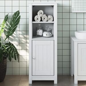 Vidaxl Bathroom Cabinet BERG White 40X34x110 Cm Solid Wood Pine white