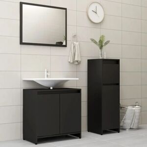 Ebern Designs Driti 3 Piece Bathroom Furniture Suite Set black