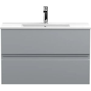 Hudson Reed Urban 800mm Wall Hung Single Vanity Unit brown/white 51.8 H x 80.5 W x 38.3 D cm