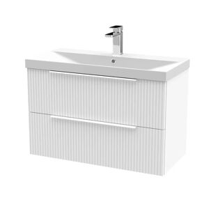 Hudson Reed Fluted 810mm Wall Hung Single Vanity white 55.0 H x 81.0 W x 39.5 D cm