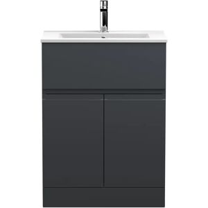 Hudson Reed Urban 600mm Free-standing Single Vanity Unit brown/white