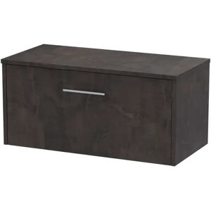 Hudson Reed Juno 800mm Wall Hung Single Vanity Unit with Worktop brown