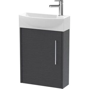 Hudson Reed Juno 450mm Free-standing Cloakroom Vanity brown/white 47.9 H x 45.0 W x 22.0 D cm