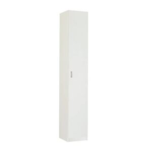 Ebern Designs Vikenti 30cm x 180cm Free-Standing Cabinet brown/white 180.0 H x 40.0 W x 35.0 D cm