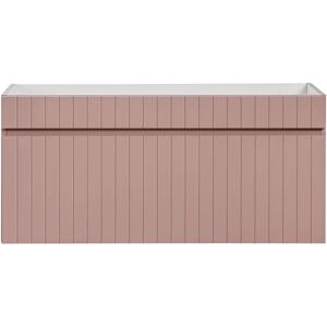 Ebern Designs Mataeo 100cm Single Bathroom Vanity Base Only in Rose pink/white 46.0 H x 100.0 W x 45.6 D cm