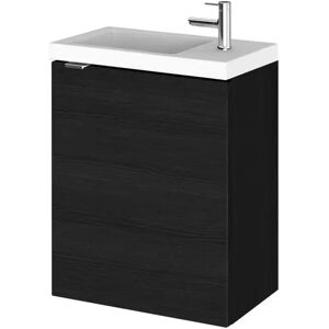 Hudson Reed Fusion 400mm Free-standing Single Vanity Unit brown/white 57.9 H x 40.5 W x 26.0 D cm