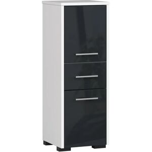 Ebern Designs Emily-Jayne 85Cm H Free-Standing Bathroom Cabinet gray/white 85.0 H x 30.0 W x 30.0 D cm