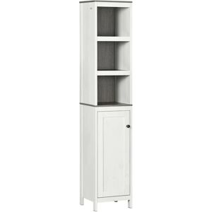 Marlow Home Co. Flagler 32Cm W x 161Cm H x 30Cm D Tall Bathroom Cabinet brown/gray/white 161.0 H x 32.0 W x 30.0 D cm