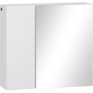 17 Stories Kateara 48Cm W x 45Cm H x 15Cm D Wall Mounted Bathroom Cabinet brown/white 45.0 H x 48.0 W x 15.0 D cm