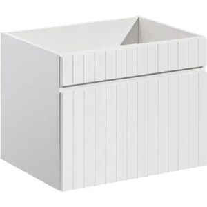 Brayden Studio Alantae 60Cm Wall Mounted Single Bathroom Vanity Base only in Matt White brown/white 46.0 H x 60.0 W x 45.6 D cm