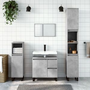 Vidaxl Bathroom Cabinet Brown Oak 65X33x60 Cm Engineered Wood gray