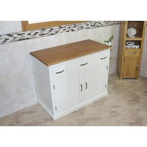 August Grove Jimena 100 W x 80 H x 50 D Solid Wood Free-Standing Bathroom Cabinet white 80.0 H x 100.0 W x 50.0 D cm