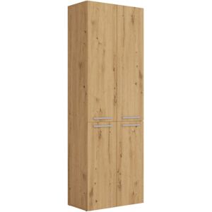 Latitude Run Cambree 60cm W x 174cm H x 30cm D Free-Standing Tall Bathroom Cabinet Oak 174cm H X 60cm W X 30cm D