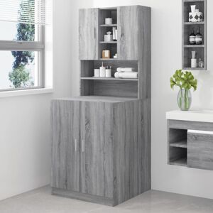 Alpen Home Moree 71Cm W x 181.5Cm H x 71.5Cm D Free-Standing Tall Bathroom Cabinet Grey Sonoma 90cm H X 71cm W X 71.5cm D