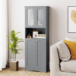Lark Manor Bathroom Cabinet Grey 164cm H X 60cm W X 30cm D