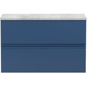 Hudson Reed Urban 80Cm Wall Mounted Single Bathroom Vanity Base Only Satin Blue 52.2cm H X 80.5cm W X 39cm D Hudson Reed Urban 80Cm Wall Mounted Single Bathroom Vanity Base Only Satin Blue 52.2cm H X 80.5cm W X 39cm D