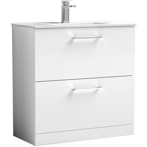 Nuie Arno 800mm Free-standing Single Vanity Unit White 818mm H X 800mm W X 390mm D Nuie Arno 800mm Free-standing Single Vanity Unit White 818mm H X 800mm W X 390mm D