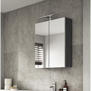 Nuie Fusion 60cm x 71.5cm Surface Mount Mirror Cabinet Black 715mm H X 600mm W Nuie Fusion 60cm x 71.5cm Surface Mount Mirror Cabinet Black 715mm H X 600mm W