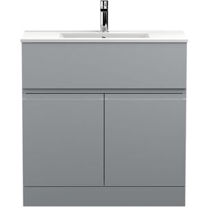 Hudson Reed Urban 800mm Free-standing Single Vanity Unit Satin Grey 828mm H X 810mm W X 390mm D Hudson Reed Urban 800mm Free-standing Single Vanity Unit Satin Grey 828mm H X 810mm W X 390mm D
