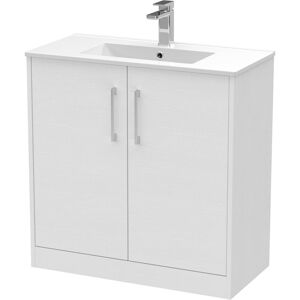 Hudson Reed Juno 800mm Free-standing Standard Single Vanity Unit White Ash 818mm H X 800mm W X 390mm D Hudson Reed Juno 800mm Free-standing Standard Single Vanity Unit White Ash 818mm H X 800mm W X 390mm D