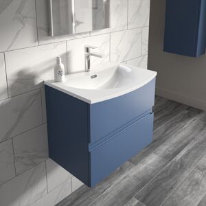 Hudson Reed Urban 610 mm Wall Hung Single Vanity Unit Blue 530mm H X 610mm W X 440mm D Hudson Reed Urban 610 mm Wall Hung Single Vanity Unit Blue 530mm H X 610mm W X 440mm D