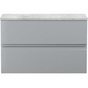 Hudson Reed Urban 80Cm Wall Mounted Single Bathroom Vanity Base Only Satin Grey 52.2cm H X 80.5cm W X 39cm D Hudson Reed Urban 80Cm Wall Mounted Single Bathroom Vanity Base Only Satin Grey 52.2cm H X 80.5cm W X 39cm D