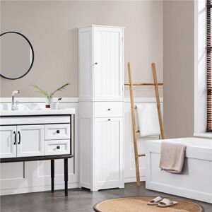Yaheetech 45Cm W x 180Cm H x 30Cm D Free-Standing Tall Bathroom Cabinet White 180cm H X 45cm W X 30cm D Yaheetech 45Cm W x 180Cm H x 30Cm D Free-Standing Tall Bathroom Cabinet White 180cm H X 45cm W X 30cm D