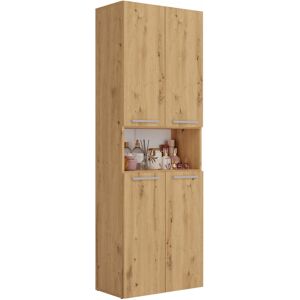 Latitude Run Cambree 60Cm W x 174Cm H x 30Cm D Free-Standing Tall Bathroom Cabinet Oak 174cm H X 60cm W X 30cm D Latitude Run Cambree 60Cm W x 174Cm H x 30Cm D Free-Standing Tall Bathroom Cabinet Oak 174cm H X 60cm W X 30cm D