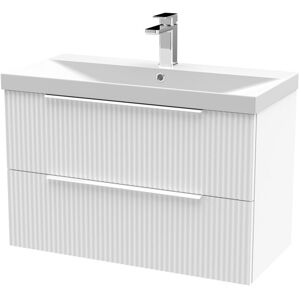 Hudson Reed Fluted 810mm Wall Hung Single Vanity 550mm H X 810mm W X 395mm D Hudson Reed Fluted 810mm Wall Hung Single Vanity 550mm H X 810mm W X 395mm D