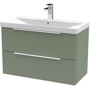 Hudson Reed Fluted 810mm Wall Hung Single Vanity 550mm H X 810mm W X 395mm D Hudson Reed Fluted 810mm Wall Hung Single Vanity 550mm H X 810mm W X 395mm D