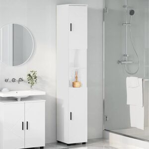 17 Stories Bathroom Tall Cabinet Black 30 X 35 X 192 Cm Engineered Wood High Gloss White 192cm H X 30cm W X 35cm D 17 Stories Bathroom Tall Cabinet Black 30 X 35 X 192 Cm Engineered Wood High Gloss White 192cm H X 30cm W X 35cm D