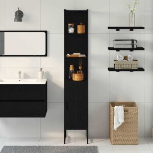 Borough Wharf Bathroom Cabinet 33 X 33 X 185.5 Cm Engineered Wood Black Oak 185.5cm H X 33cm W X 33cm D Borough Wharf Bathroom Cabinet 33 X 33 X 185.5 Cm Engineered Wood Black Oak 185.5cm H X 33cm W X 33cm D