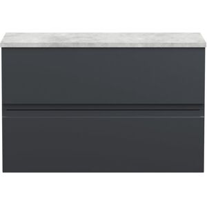 Hudson Reed Urban 80Cm Wall Mounted Single Bathroom Vanity Base Only Satin Anthracite 52.2cm H X 80.5cm W X 39cm D Hudson Reed Urban 80Cm Wall Mounted Single Bathroom Vanity Base Only Satin Anthracite 52.2cm H X 80.5cm W X 39cm D