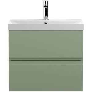 Hudson Reed Urban 610mm Wall Hung Single Vanity Unit Satin Green 550mm H X 610mm W X 395mm D Hudson Reed Urban 610mm Wall Hung Single Vanity Unit Satin Green 550mm H X 610mm W X 395mm D
