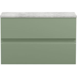 Hudson Reed Urban 80Cm Wall Mounted Single Bathroom Vanity Base Only Satin Green 52.2cm H X 80.5cm W X 39cm D Hudson Reed Urban 80Cm Wall Mounted Single Bathroom Vanity Base Only Satin Green 52.2cm H X 80.5cm W X 39cm D