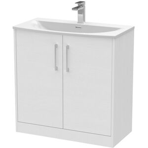 Hudson Reed Juno 800mm Free-standing Standard Single Vanity Unit White Ash 833mm H X 800mm W X 440mm D Hudson Reed Juno 800mm Free-standing Standard Single Vanity Unit White Ash 833mm H X 800mm W X 440mm D